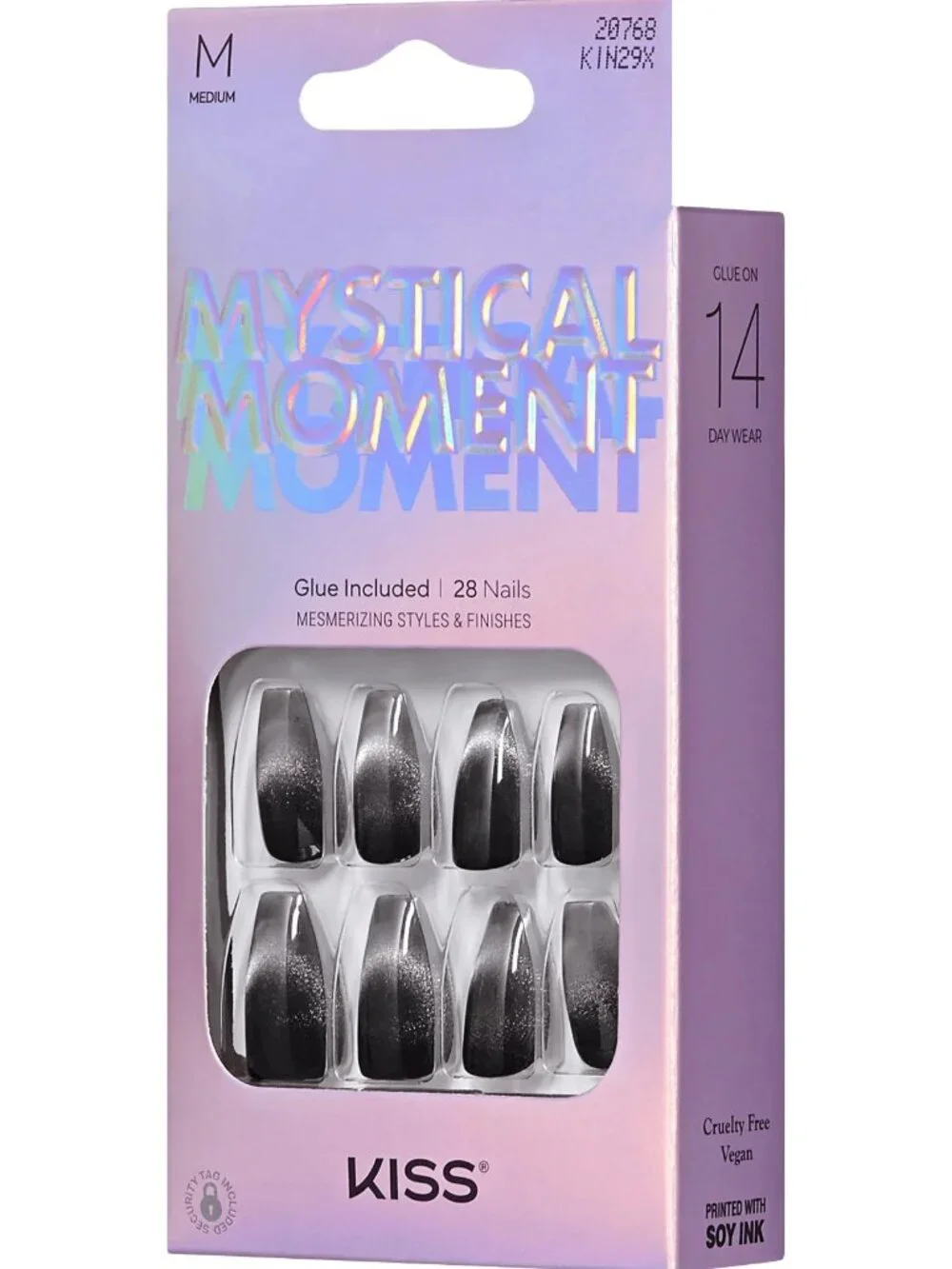 Kiss Mystical Moment Press On Glue Medium Length Nails - Lucky Charm